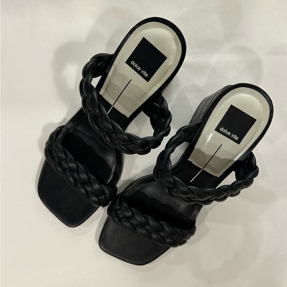 DOLCE VITA Black Natie Sandal - Size 8.5 - Picture 3 of 15